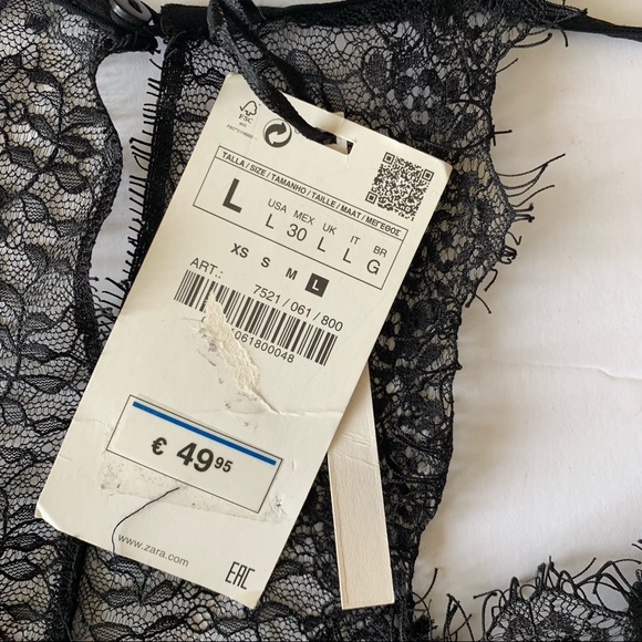 Zara Midi dress with cut-out back and lace insert - Picture 9 of 11